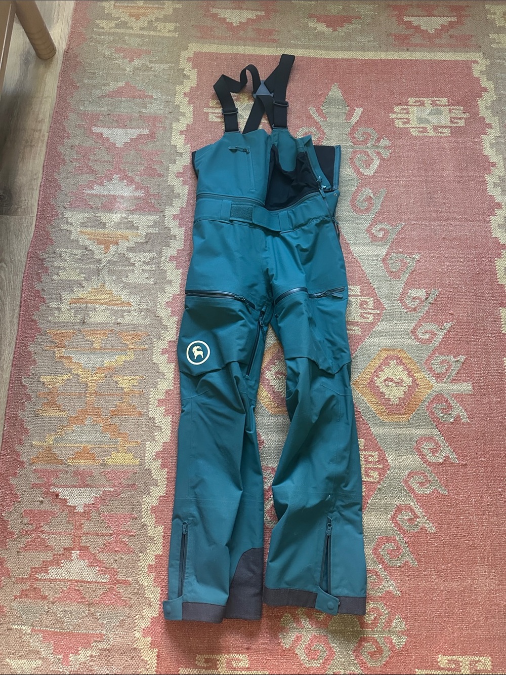 Backcountry Gortex Teal ski bibs size medium